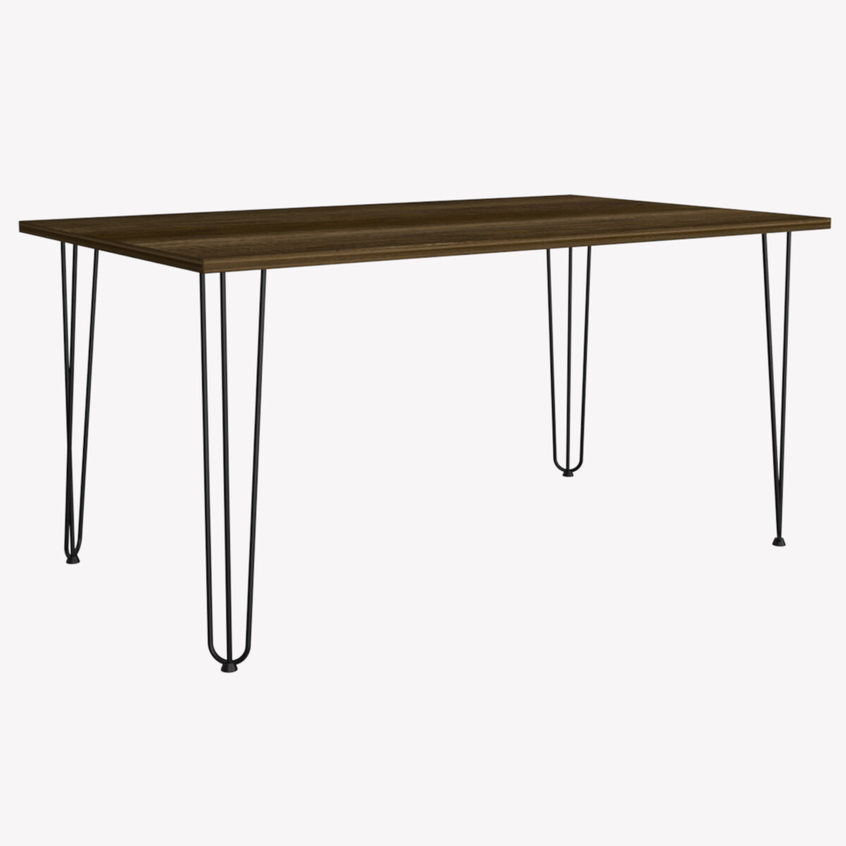 MESA PARA COMEDOR O  ANTECOMEDOR IDEAL PARA CUATRO SILLAS (NO INCLUIDAS) CON PATAS METALICAS COLOR CAFE.