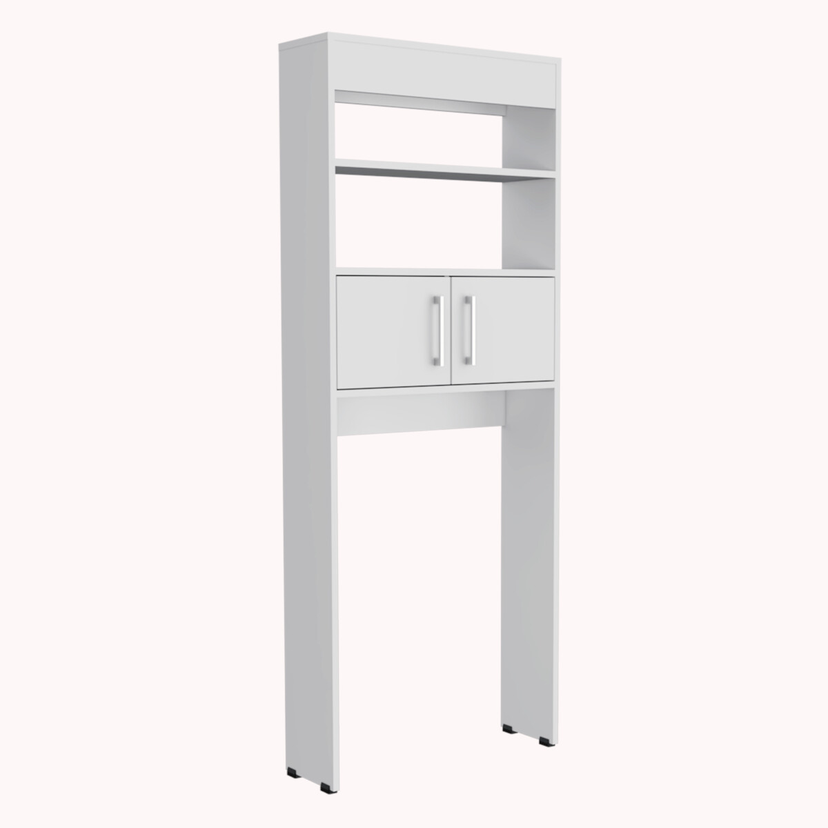 MUEBLE ARMABLE DE ALMACENAMIENTO PARA BAÑO IDEAL PARA COLOCAR SOBRE EL INODORO COLOR BLANCO MODELO MADRID.