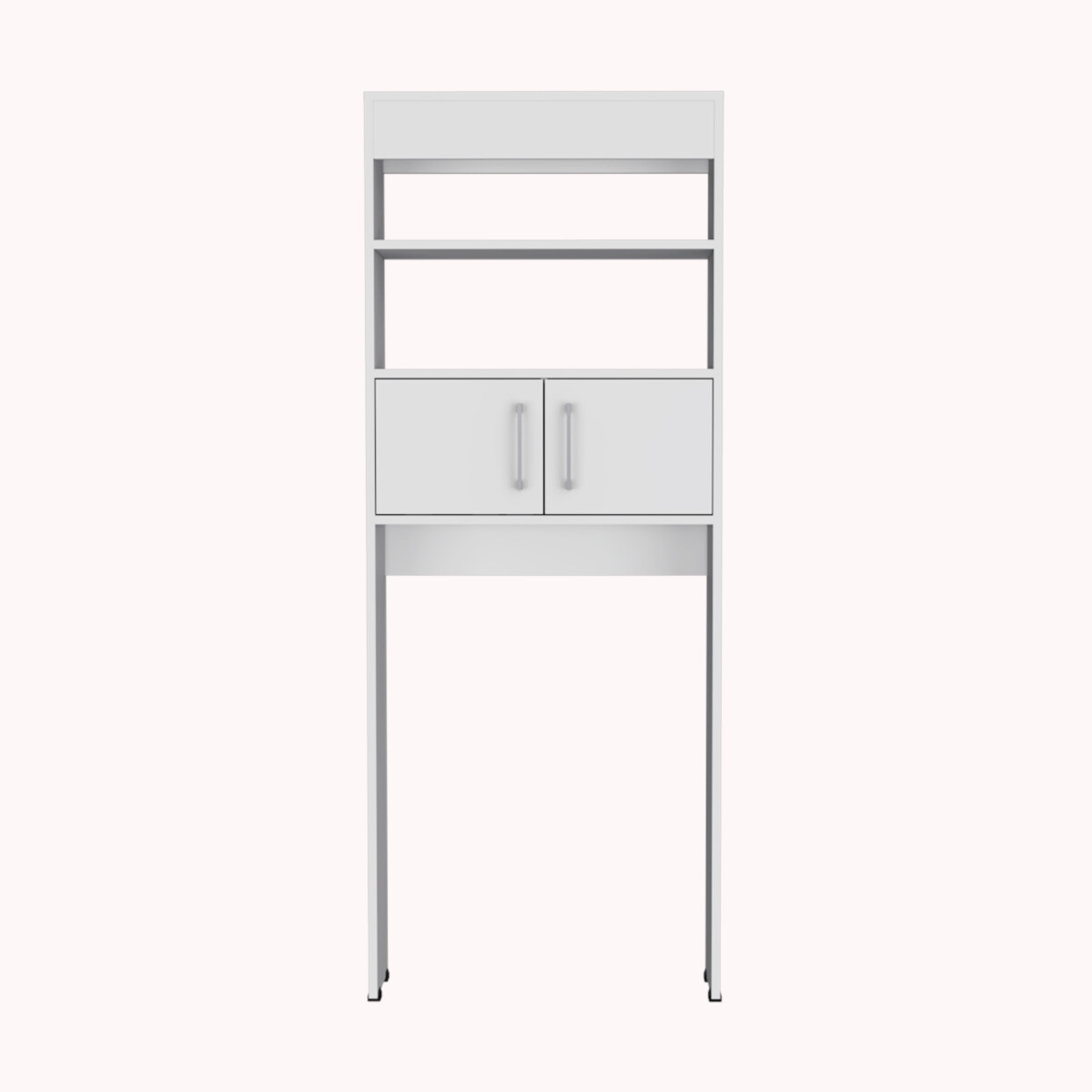 MUEBLE ARMABLE DE ALMACENAMIENTO PARA BAÑO IDEAL PARA COLOCAR SOBRE EL INODORO COLOR BLANCO MODELO MADRID.