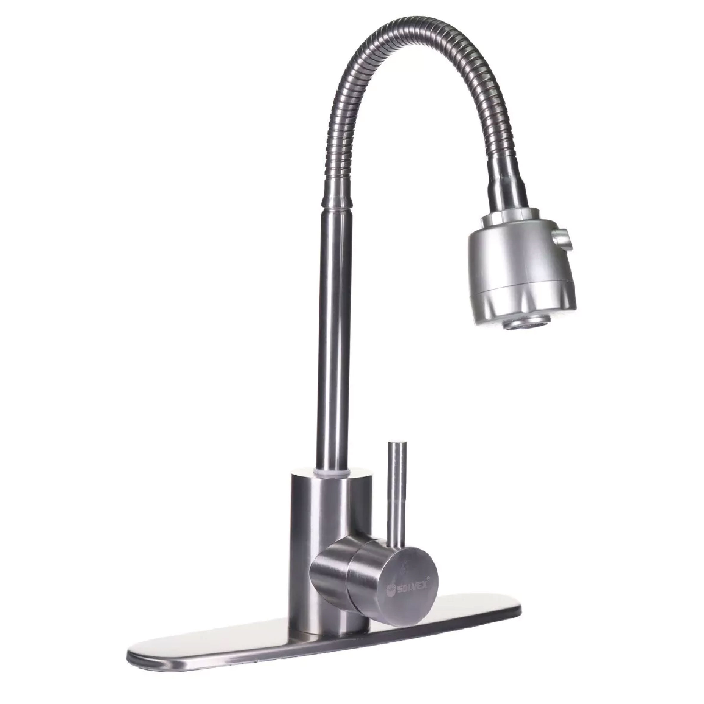 Monomando Fregadero Llave Flexible 8' Grifo Acero Inoxidable.
