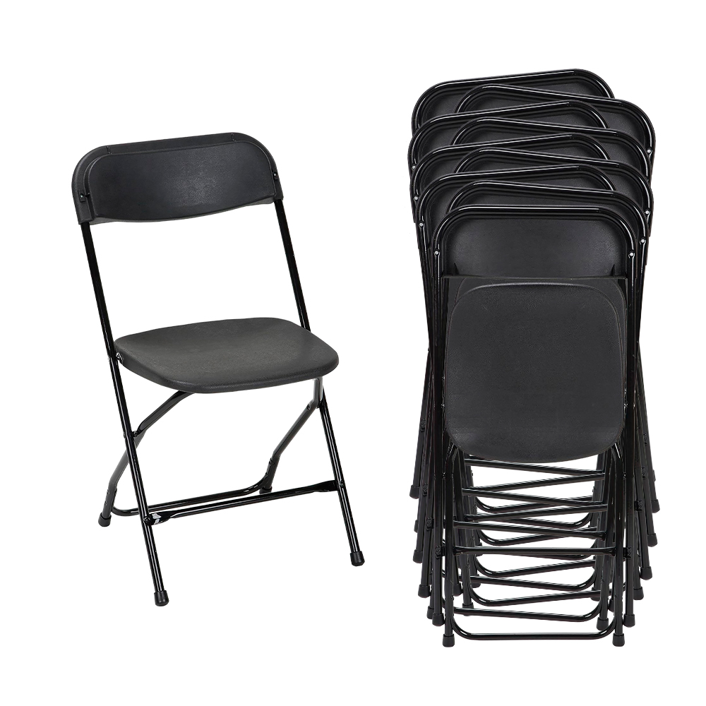 SET DE 10 SILLAS PLEGABLES PARA EVENTOS COLOR NEGRO
