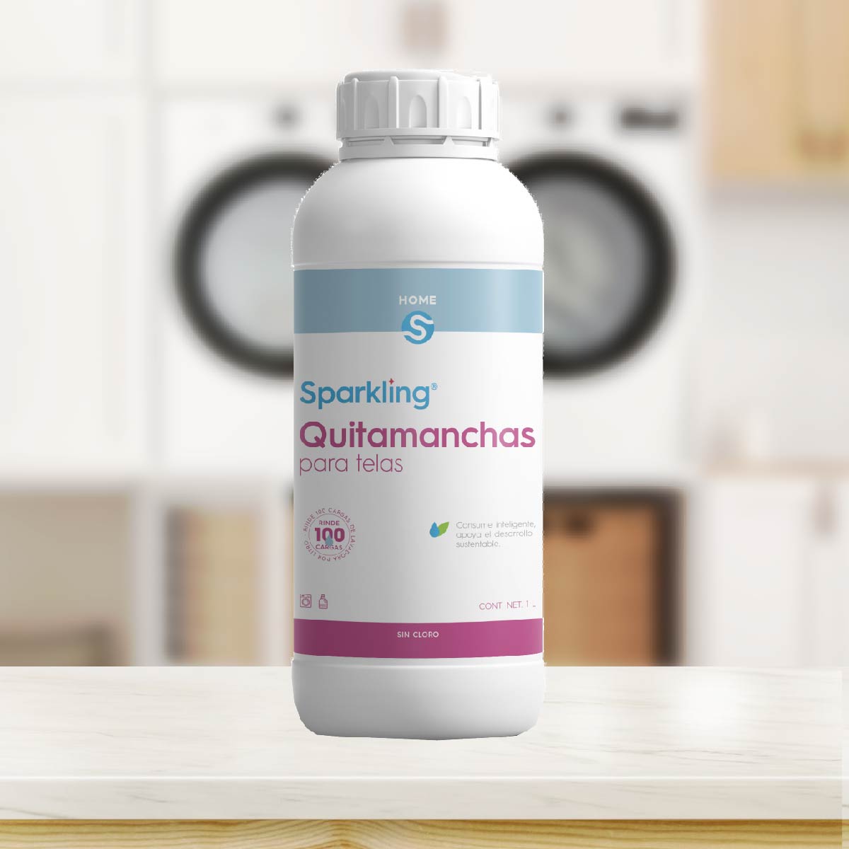 Sparkling Quitamanchas para Ropa y Telas 1 litro.