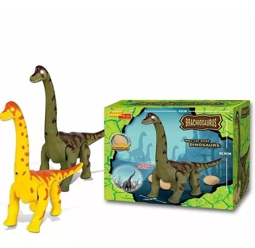 Dinosaurios Verde Juguetes Con Luz Sonido Y Huevos Cuello Largo