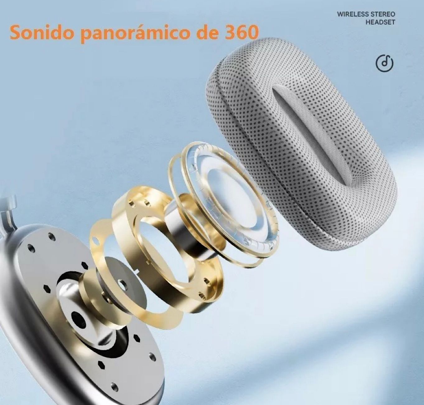 Audífono gamer inalámbrico Mortto P9 Pro azul