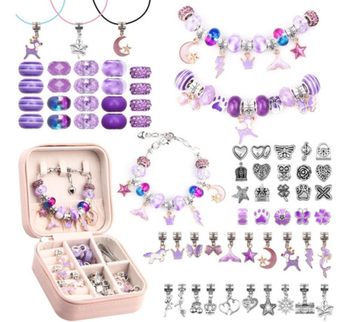 "Kit Para Hacer Pulseras, Suministros Para Hacer Joyas Violeta ".