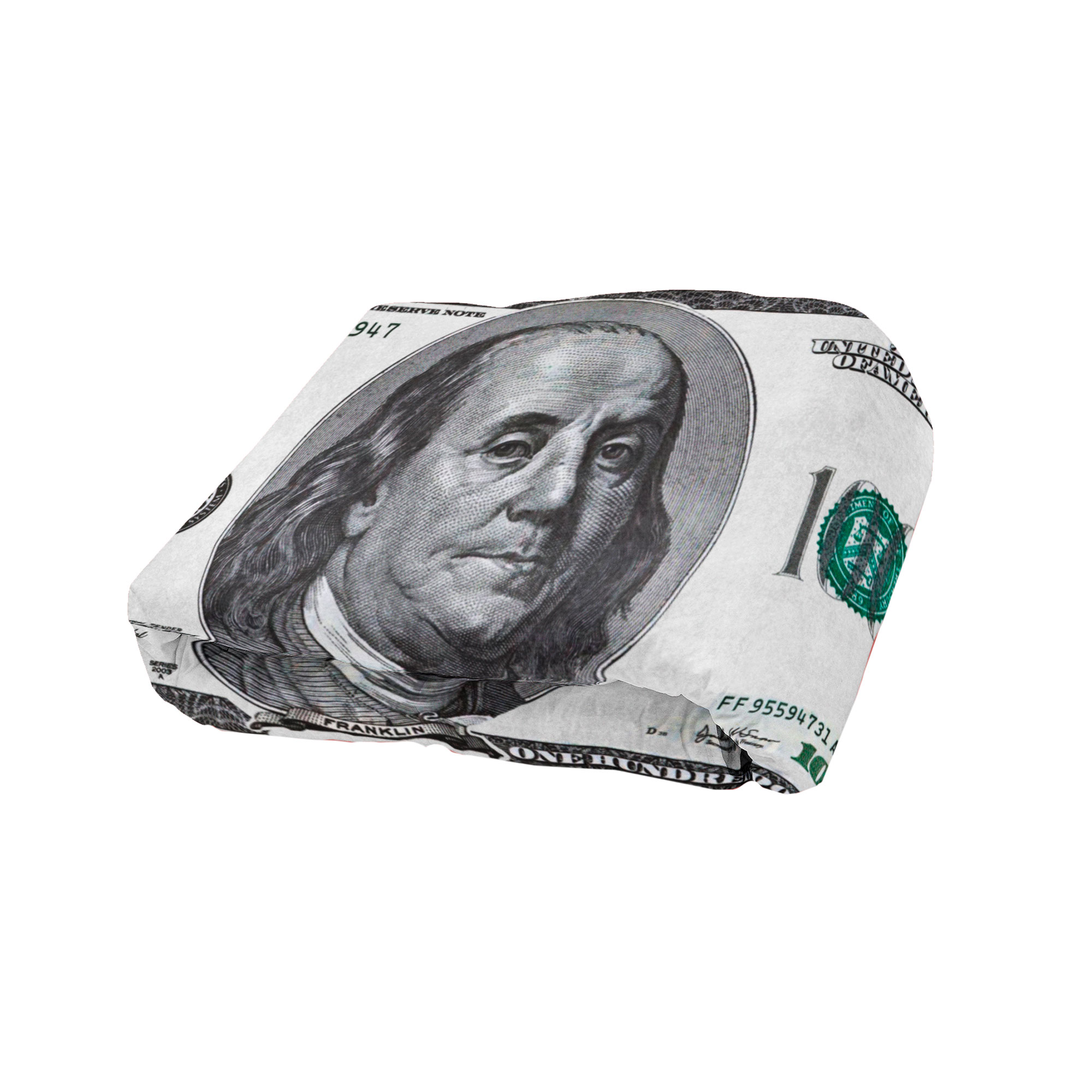 Cobija Manta Frazada Diseño Billete 100 Dolares Resistente a Las Arrugas de Viaje Cama Sofa Sillon Suave.