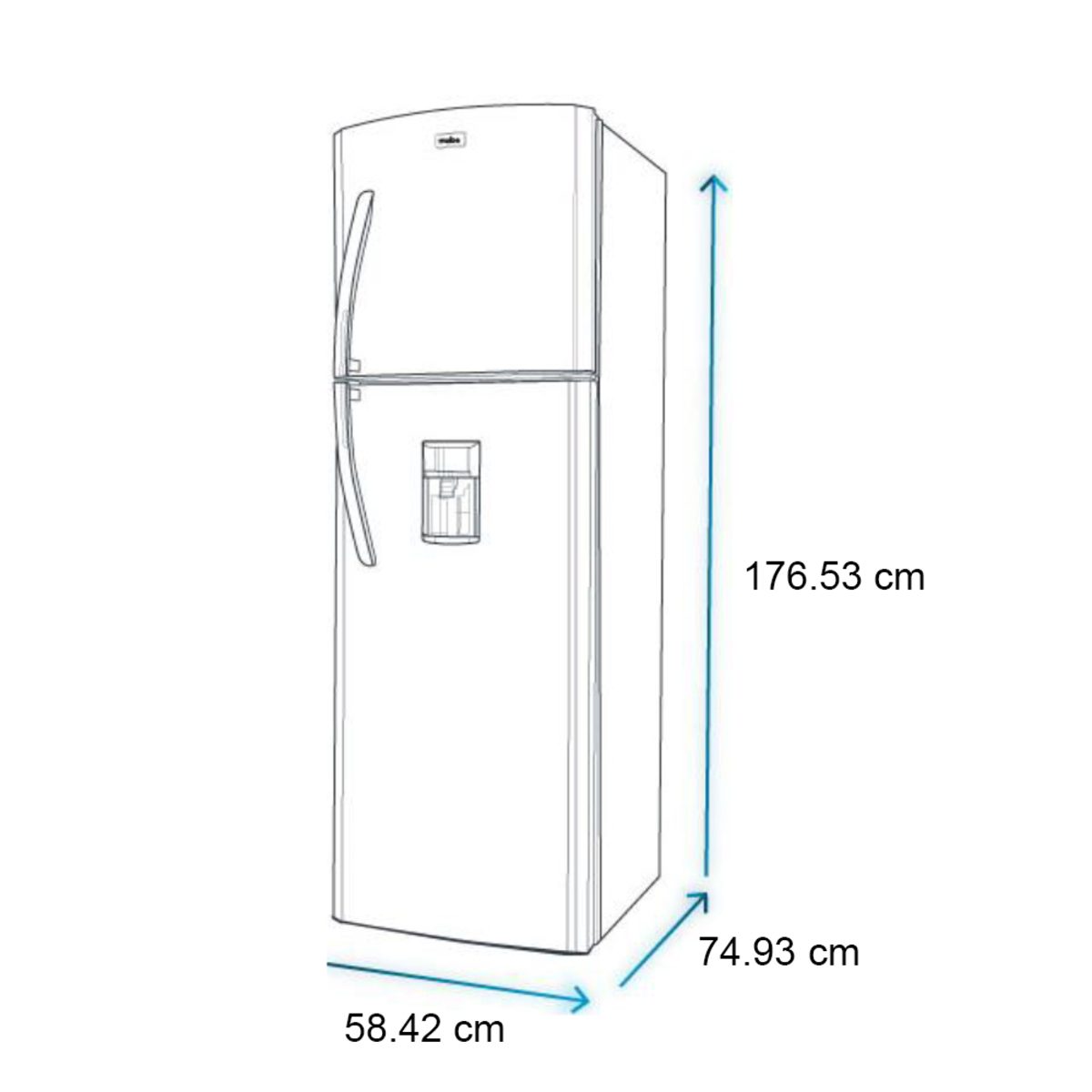 Refrigerador mabe 11 pies cúbicos gris rma300fjmrm0.
