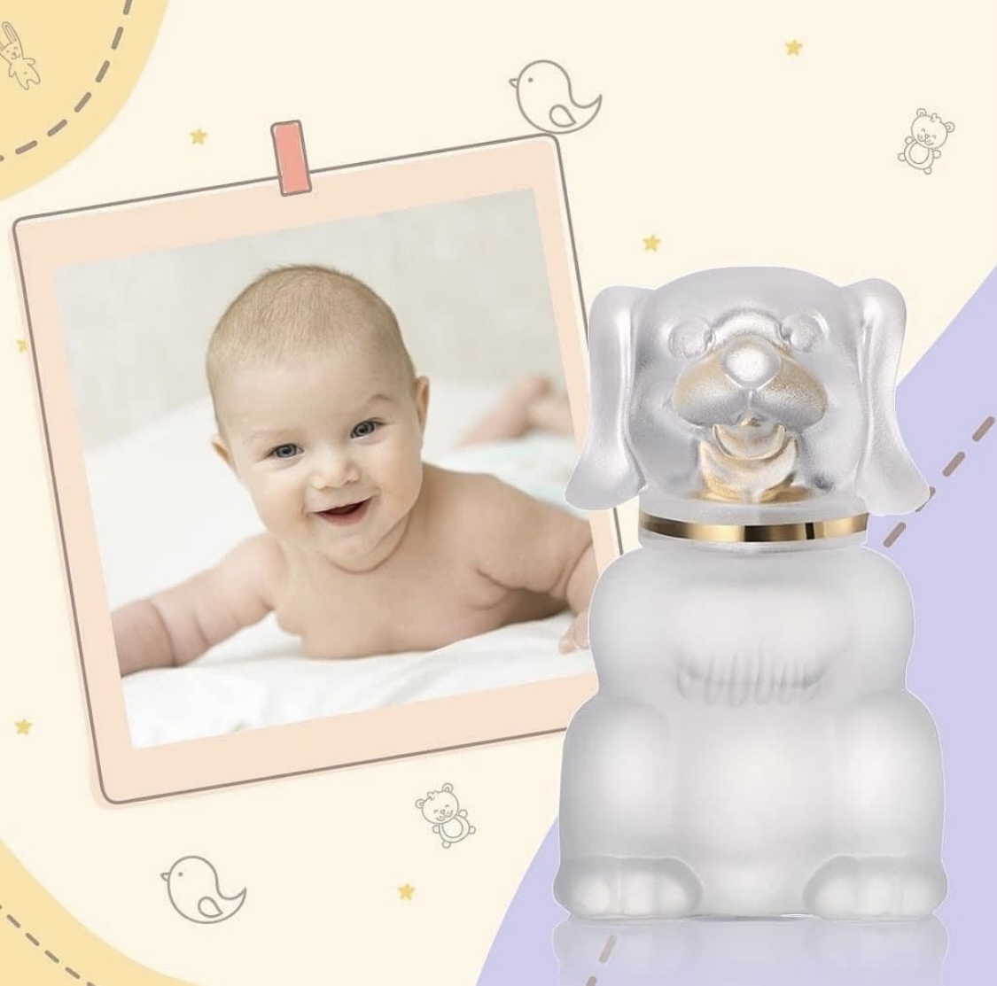 BABY BOBY MICHELLE PERFUME/FRAGANCIA INFANTIL PARA BEBÉ Y NIÑO PEQUEÑO EXCELENTE Y DURADERO AROMA EN UN HERMOSO FRASCO EN FORMA DE PERRITO