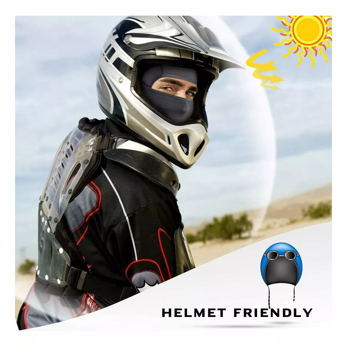 Pasamontañas Balaclava Tactico Máscara Para Motociclista 5pz.