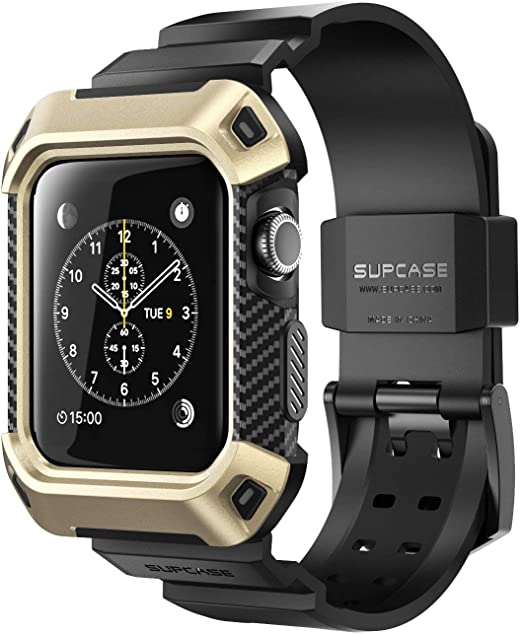Funda para Apple Watch 3 UB Pro V 2 42 Marca Supcase Dorado