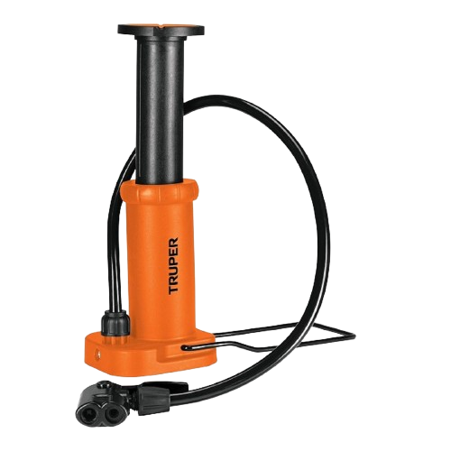 Bomba Para Inflar Llantas Pedal C/válvulas + Calibrador