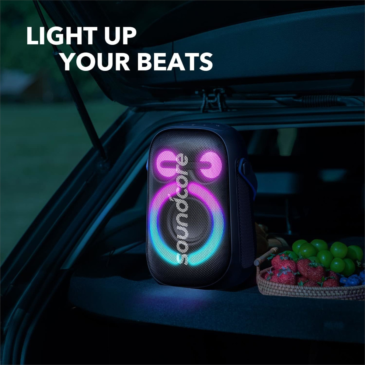 Bocina Soundcore Anker Rave Neo 2 inalámbrica IPX7 18hrs Luz.