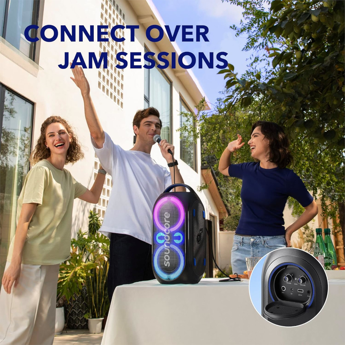 Bocina Soundcore Anker Rave Party 2 inalámbrica IPX4 16hrs 120W.