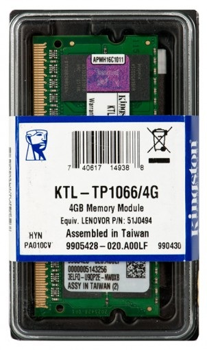 Memoria Ram Kingston 4gb Pc3-8500s 1066mhz Ktl-tp1066/4g.