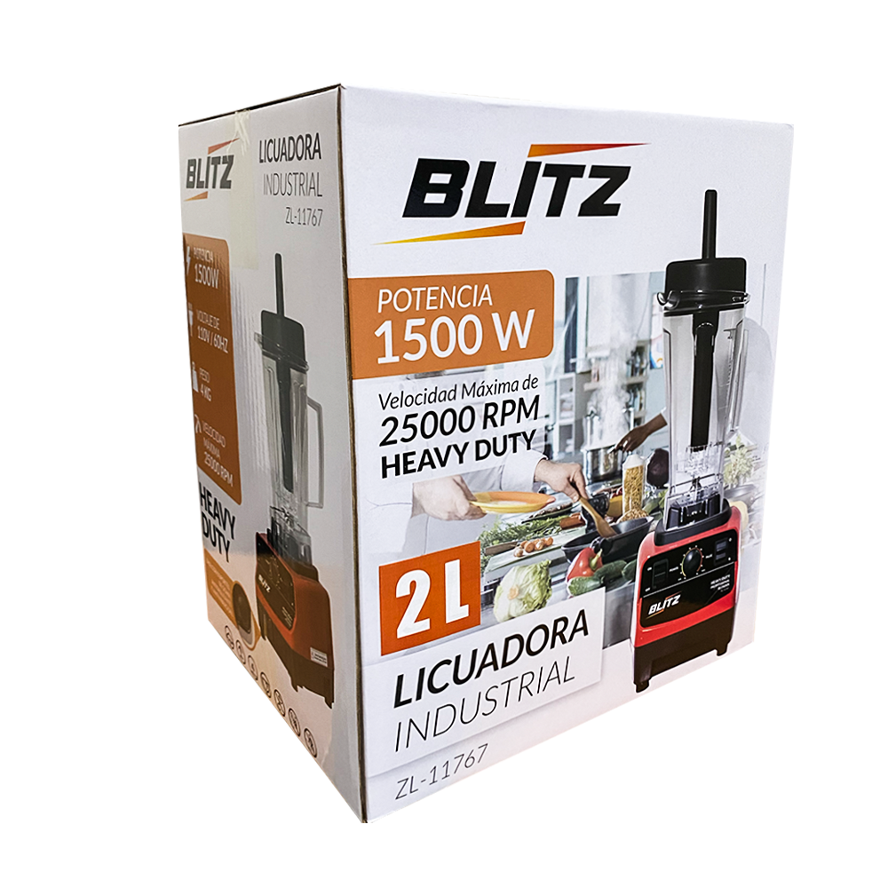 Licuadora Industrial BLITZ 2 Lts con vaso de acrílico resistente 