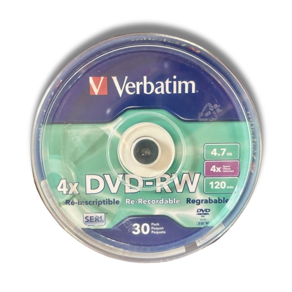 Verbatim DVD-RW Regrabable con 30 discos Campana Rigida