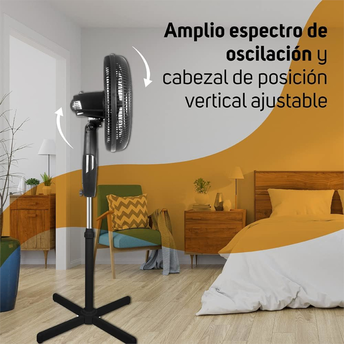 Ventilador De Pedestal TAURUS Practika 16" 2 Velocidades 70W.