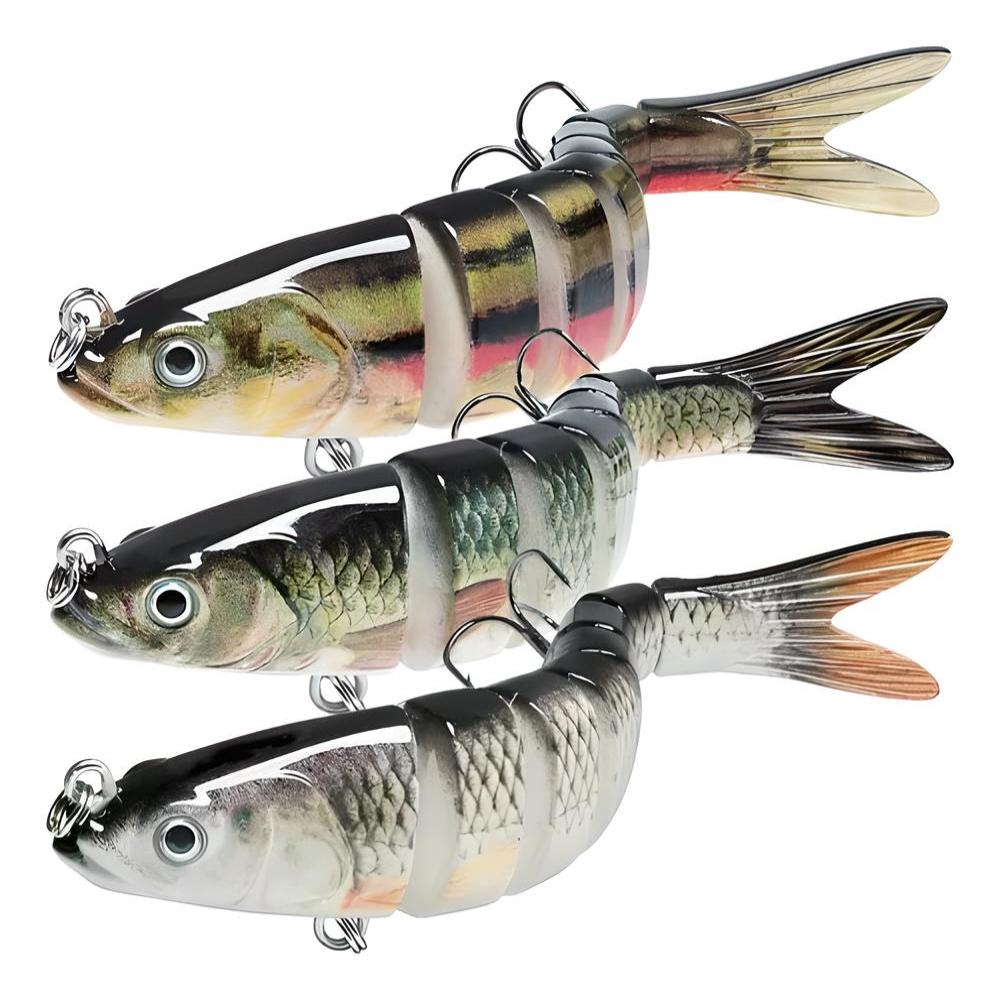 Señuelos De Pesca Kit 3 Accesorios Para Pesca 14cm 9 Segment
