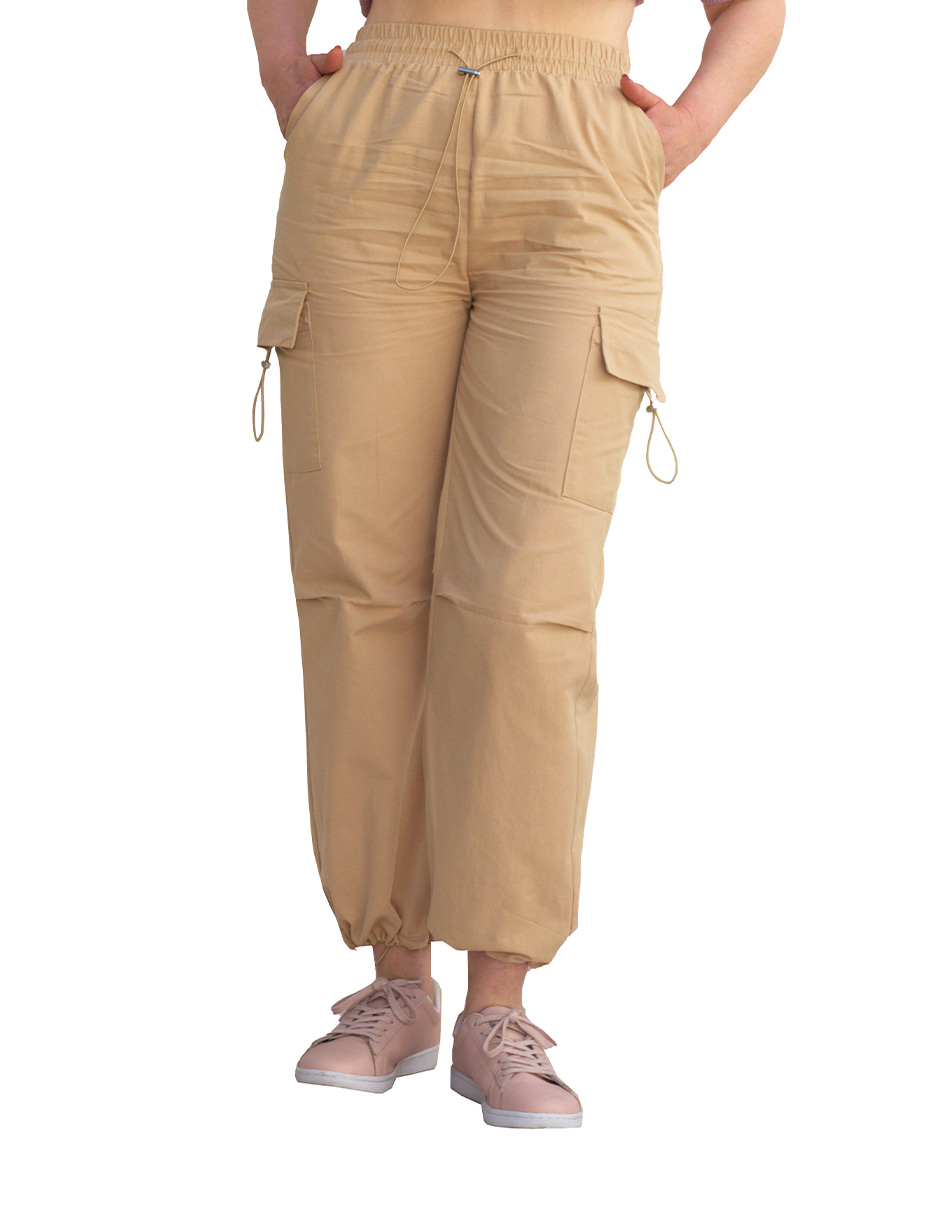 Pantalon jogger cargo Dulce Candy de gabardina para mujer