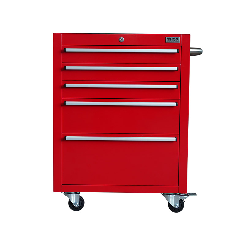 Gabinete Para Herramientas Rojo De 60CM y 5 Cajones Thor Kitchen HTC2405RC.