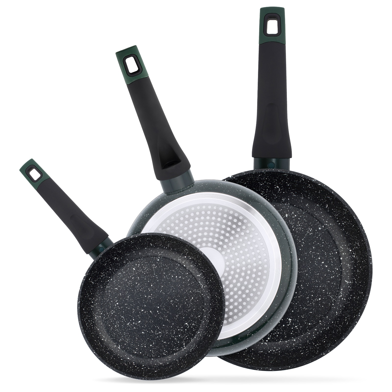 Jgo de Sartenes Premium Verde Oscuro Foode