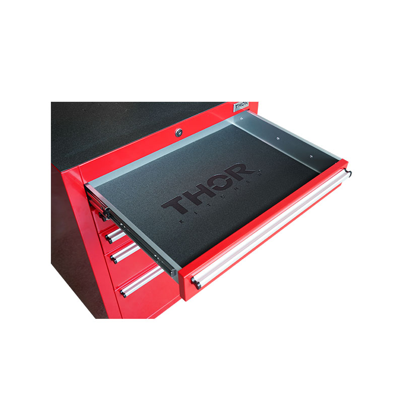 Gabinete Para Herramientas Rojo De 60CM y 5 Cajones Thor Kitchen HTC2405RC.