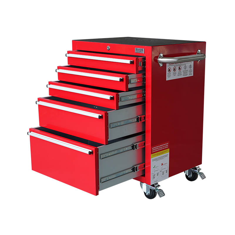 Gabinete Para Herramientas Rojo De 60CM y 5 Cajones Thor Kitchen HTC2405RC.
