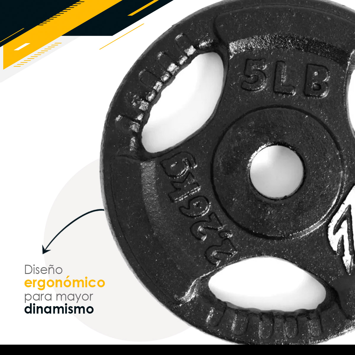 Par De Discos De 5lbs Para Barra De 1 Pulgada.
