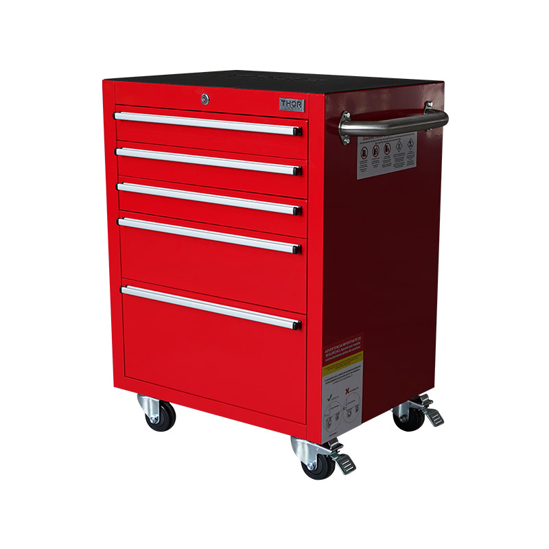 Gabinete Para Herramientas Rojo De 60CM y 5 Cajones Thor Kitchen HTC2405RC.
