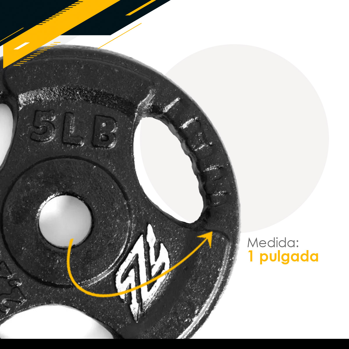 Par De Discos De 5lbs Para Barra De 1 Pulgada.
