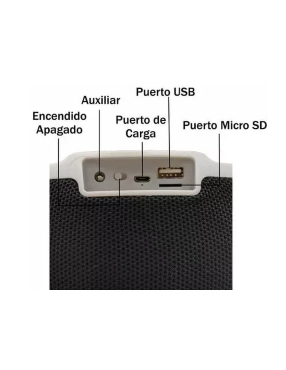 Bocina Bluetooth Negra Portátil Fol C15 5w 1200mah.