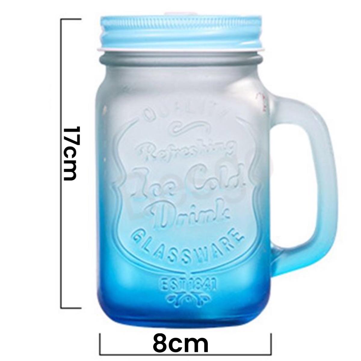 Tarro Frasco Mason Jar Vintage Vidrio Vaso Bicolor 750 Ml.