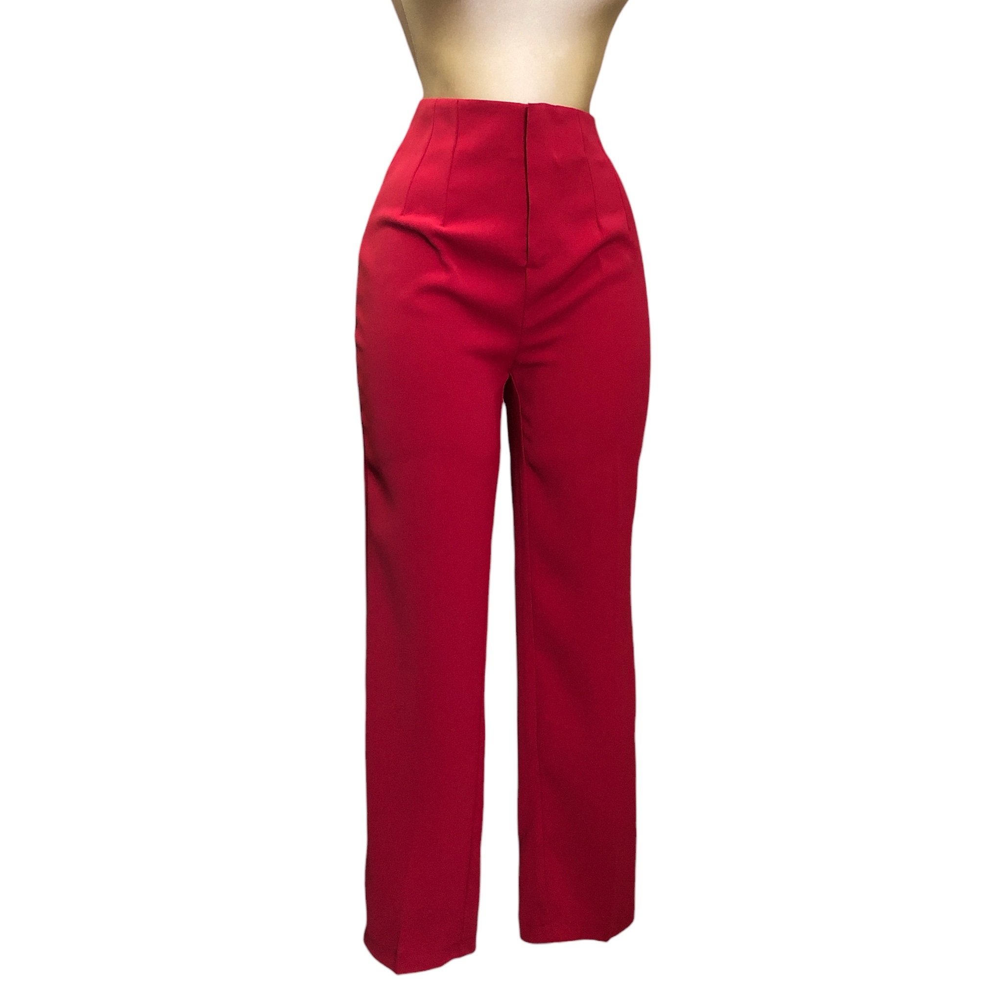 Pantalón Alto de Pinzas Rojo LC DESIGNS COLLECTION.