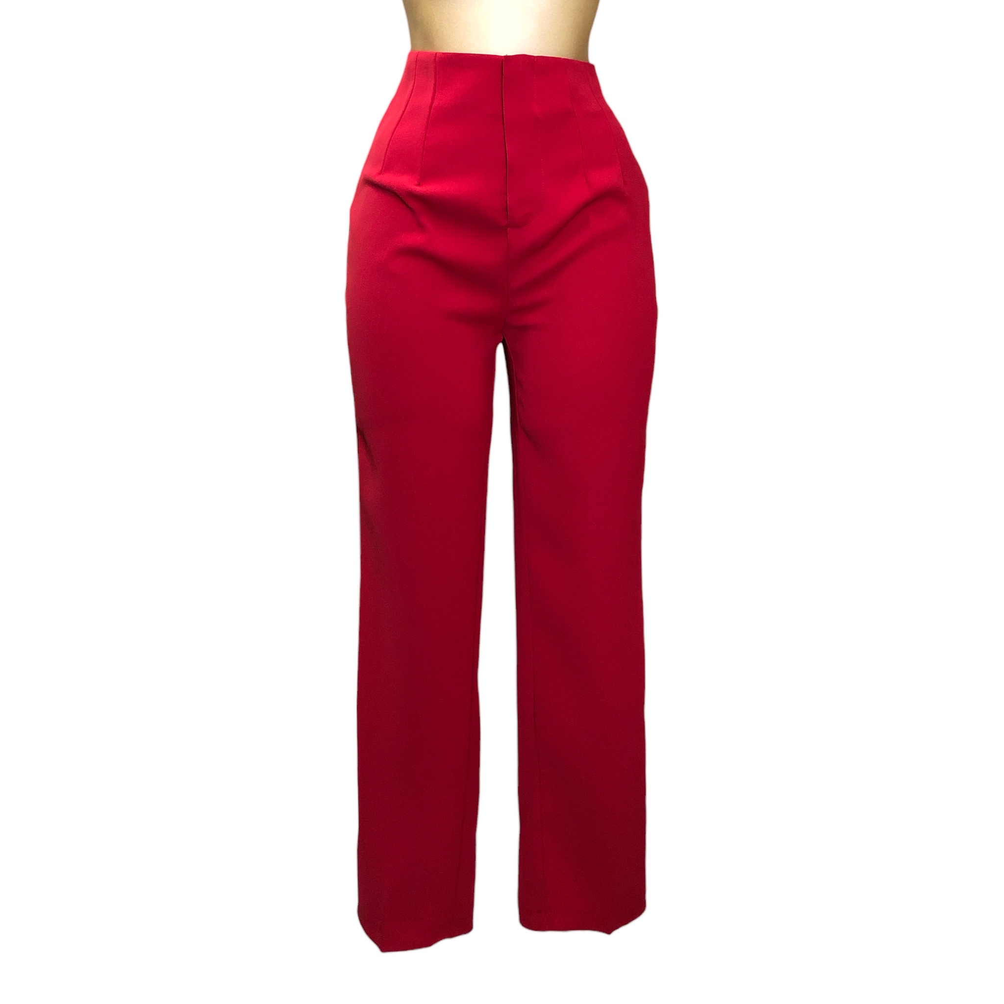 Pantalón Alto de Pinzas Rojo LC DESIGNS COLLECTION.