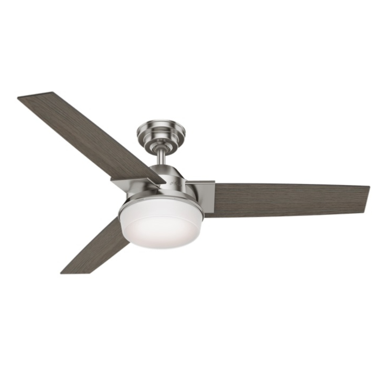 Ventilador de Techo Hunter 50042 52" 3 Aspas C/Luz Herus Niquel Cepillado END/ALBY10.