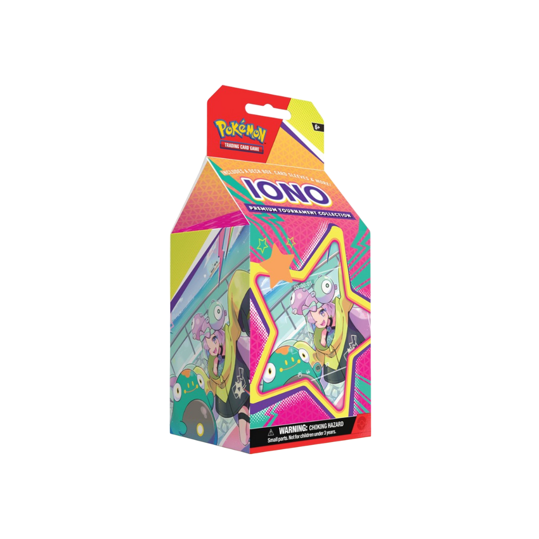 Pokemon TCG Iono Premium Tournament Collection Cartas Coleccionables.