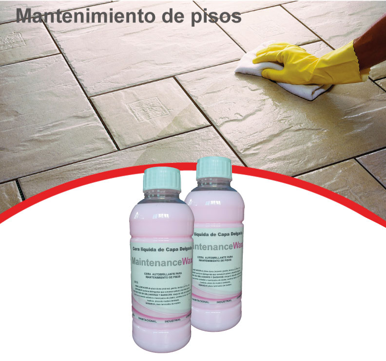 Cera Brilladora de pisos Laminados Vinilicos Marmol Granito 2L