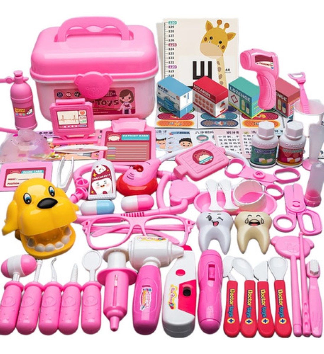 "Kit De Juguetes De Doctor Para Niños, 70 Piezas Azul "