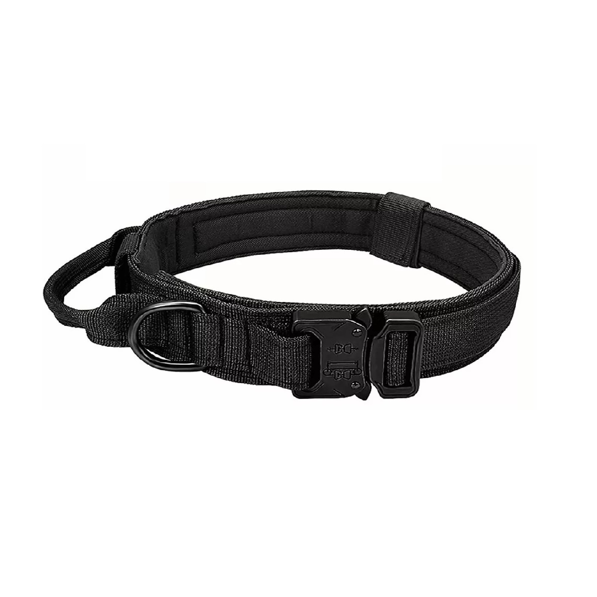 Collar Táctico De Perro Hebilla Metálica Ajustable+correa Balck M.