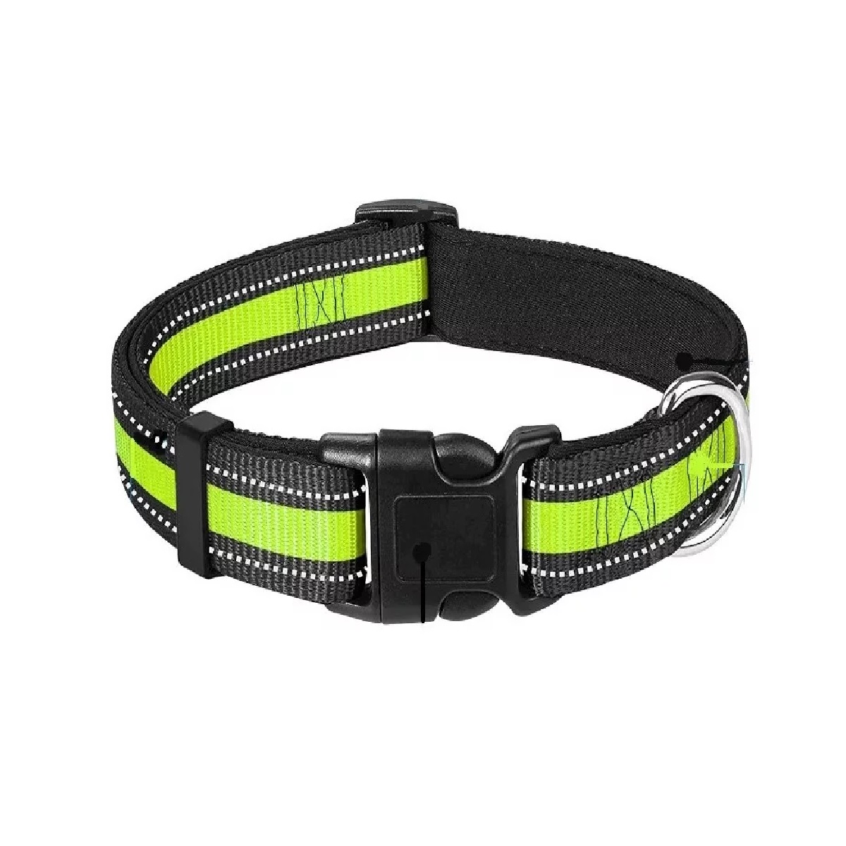 Collar Reflejante Para Perros Con Broche Seguridad Ajustable Grande.