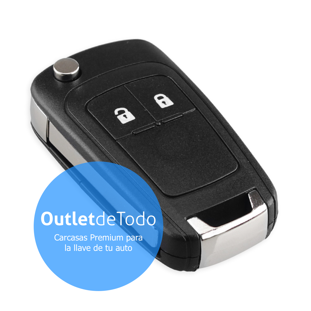 Carcasa para Llave Control Compatible Chevrolet Aveo 2 Botones Tipo Navaja