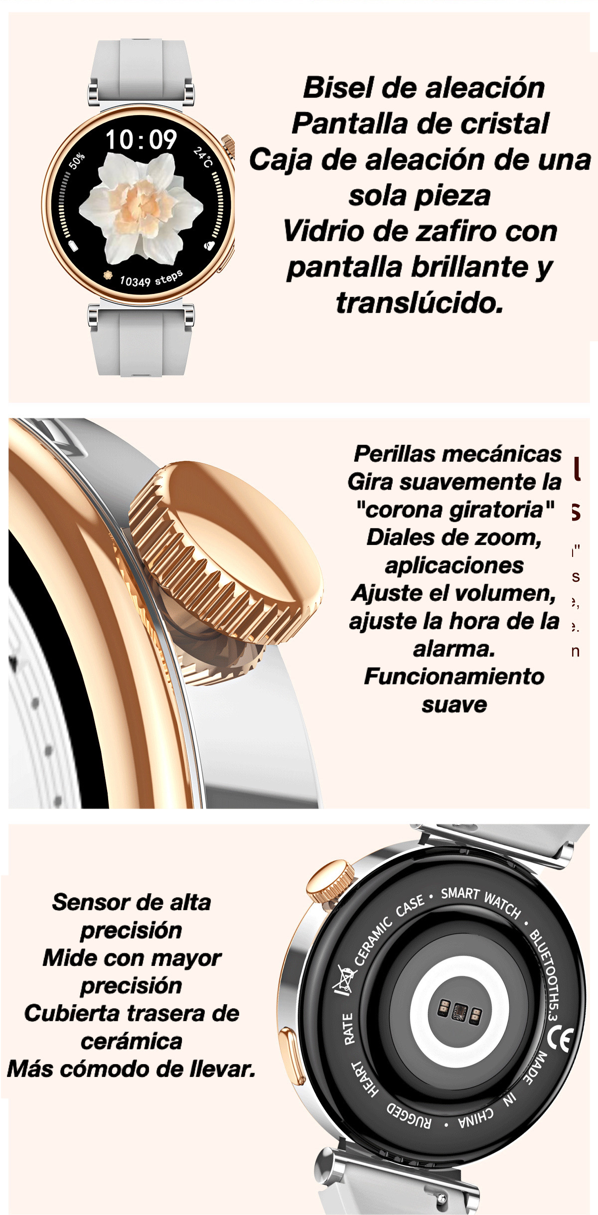 Smartwatch Mujer Llamadas Notificaciones Contesta Whatsapp Iphone Android