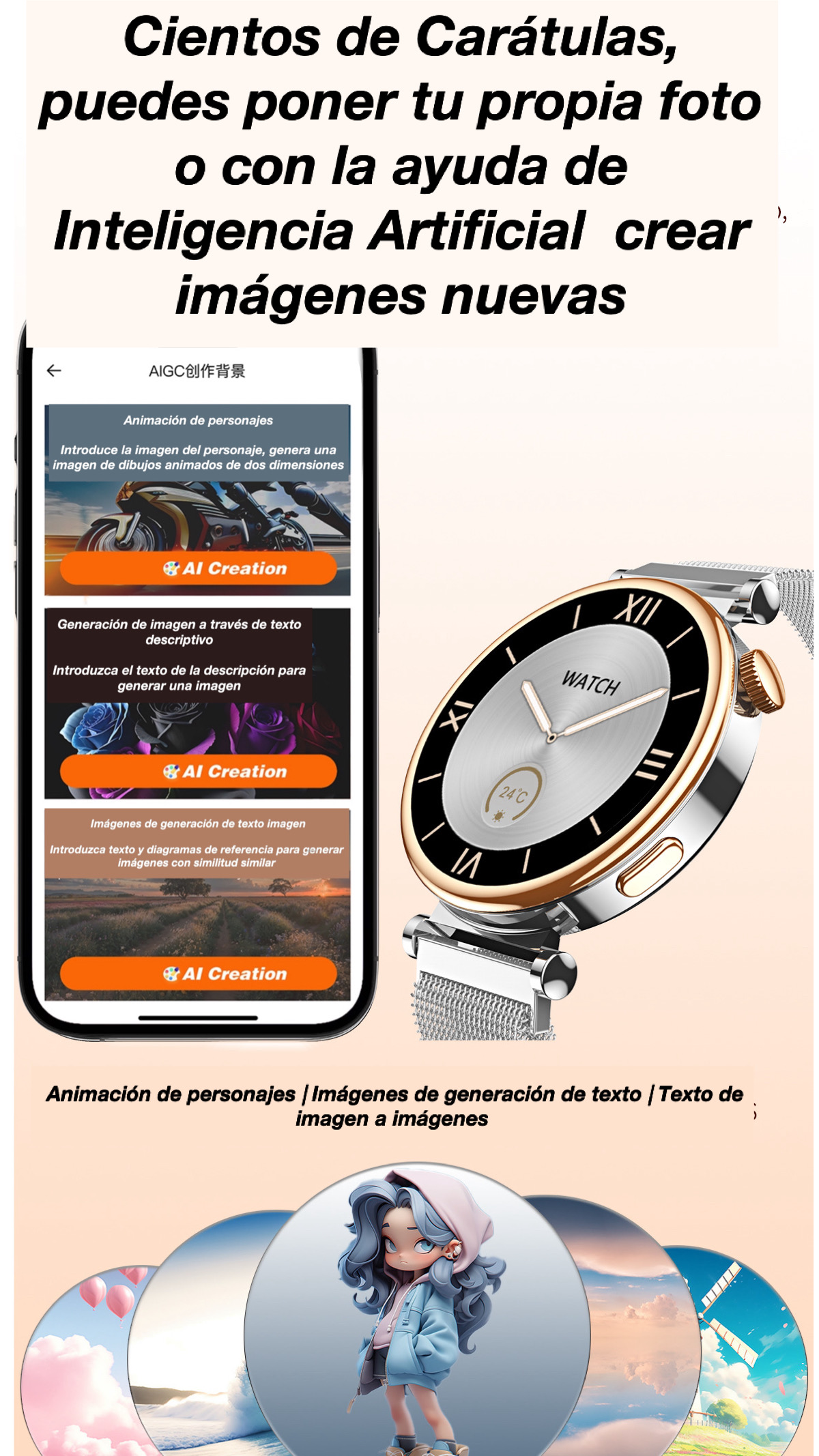 Smartwatch Mujer Llamadas Notificaciones Contesta Whatsapp Iphone Android