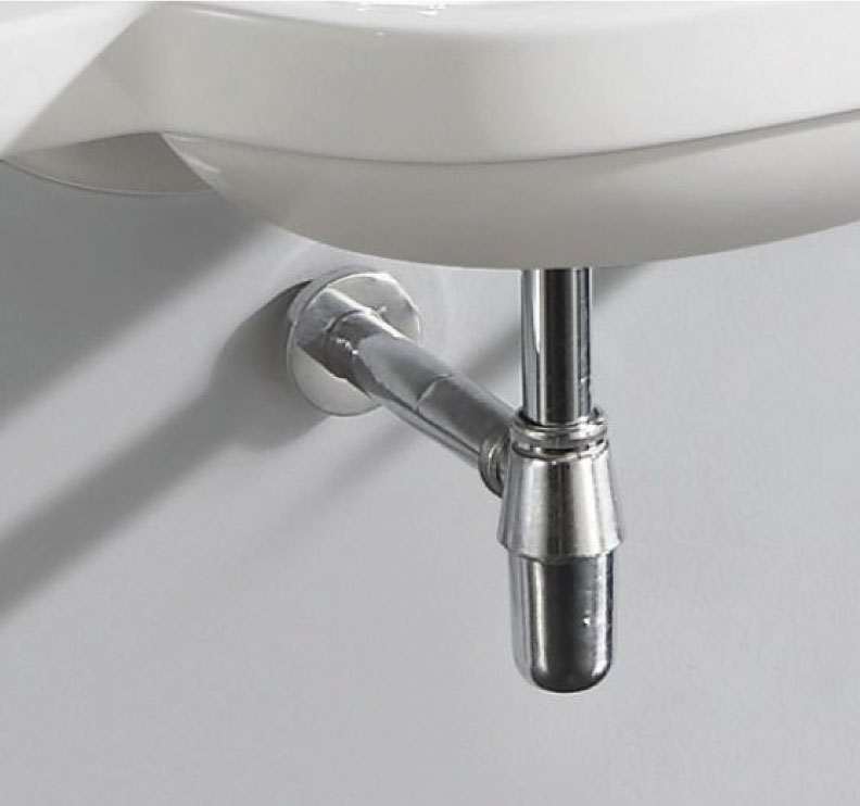 Cespol para lavabo EJEX de metal acabado cromo brillante