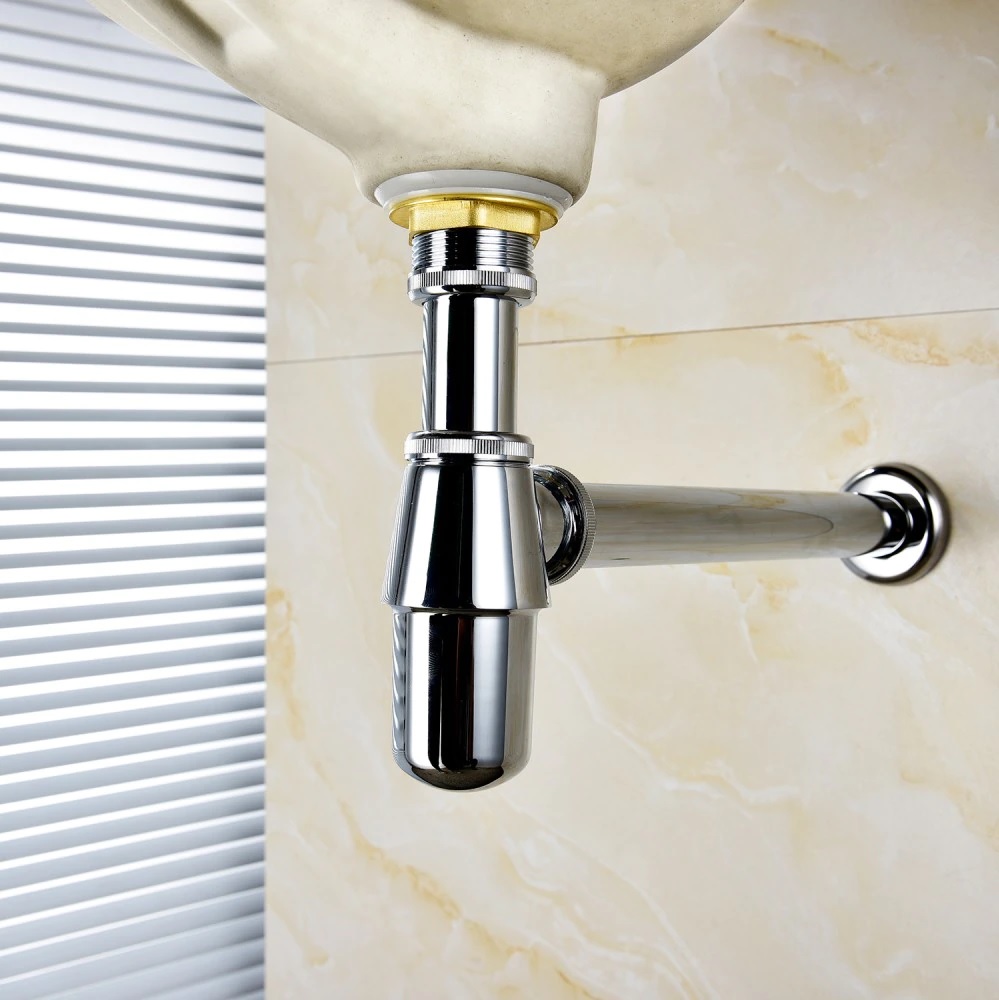Cespol para lavabo EJEX de metal acabado cromo brillante