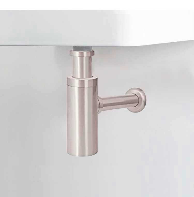 Cespol para lavabo Metal Acero inoxidable acabado Satín