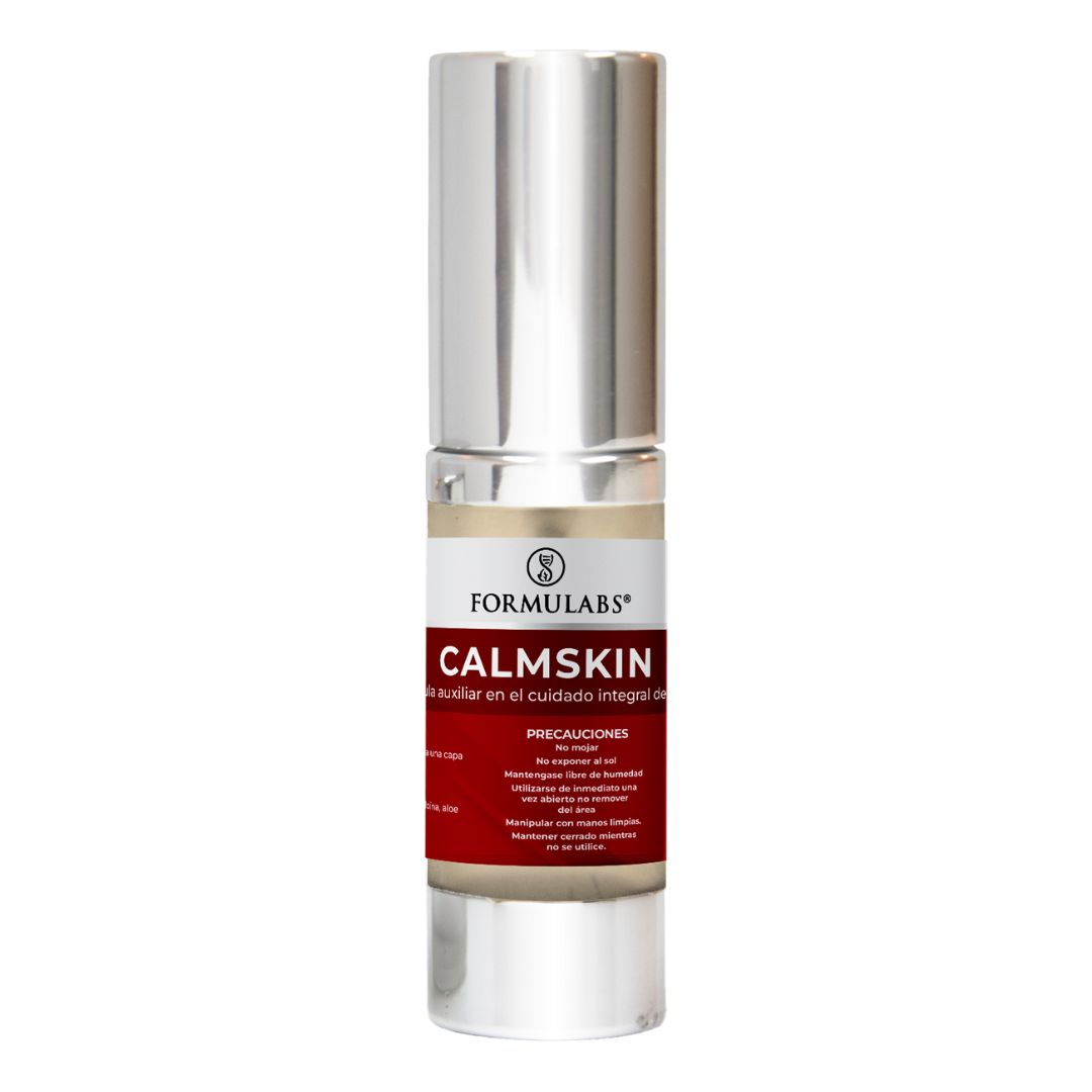 Crema Facial y Corporal, Previene Y Cura Quemaduras De Sol, ayuda a pieles con Psoriasis, dermatitis atópica (eccema), Urticaria, Melasma y Acné activo. 25g - Calmskin- Formulabs
