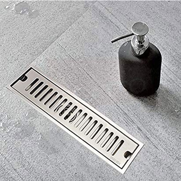 Coladera Para Baño o Regadera Acero Inoxidable 10x40cm con trampa.
