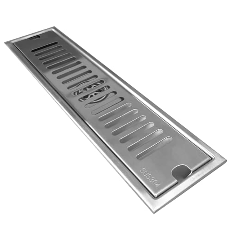 Coladera Para Baño o Regadera Acero Inoxidable 10x40cm con trampa.