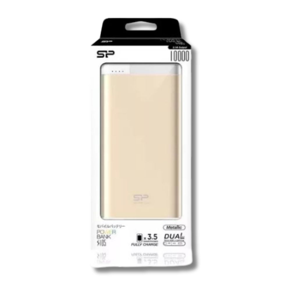Bateria Power Bank Marca SP 10,000 MAH S105 Color Dorado